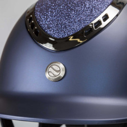 EQ3 Pardus Smooth Top helm met draaiknop Back on Track Glitterblauw