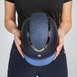 EQ3 Pardus Smooth Top helm met draaiknop Back on Track Glitterblauw