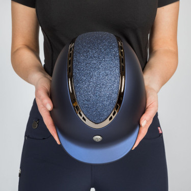 EQ3 Pardus Smooth Top helm met draaiknop Back on Track Glitterblauw