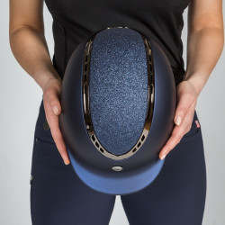 EQ3 Pardus Smooth Top helm met draaiknop Back on Track Glitterblauw