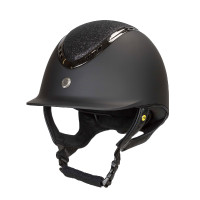 EQ3 Pardus Smooth Top helm met draaiknop Back on Track Zwart met glitters