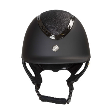 EQ3 Pardus Smooth Top helm met draaiknop Back on Track Zwart met glitters EQ3 Pardus Smooth Top helm met draaiknop Back on Track Zwart met glitters