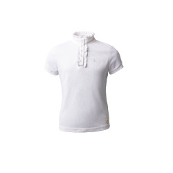 Wedstrijdshirt met korte mouwen en ruches Christel kind Horze Wedstrijdshirt met korte mouwen en ruches Christel kind Horze