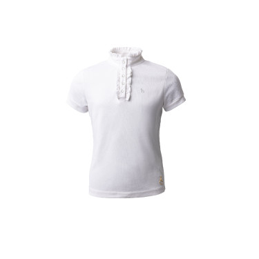 Wedstrijdshirt met korte mouwen en ruches Christel kind Horze Wedstrijdshirt met korte mouwen en ruches Christel kind Horze