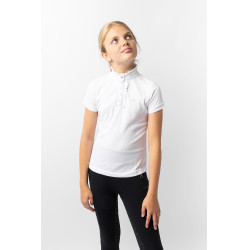 Wedstrijdshirt met korte mouwen en ruches Christel kind Horze Wedstrijdshirt met korte mouwen en ruches Christel kind Horze