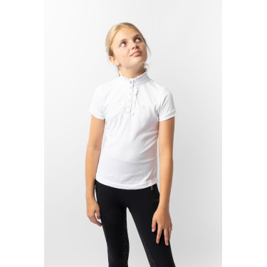 Wedstrijdshirt met korte mouwen en ruches Christel kind Horze Wedstrijdshirt met korte mouwen en ruches Christel kind Horze