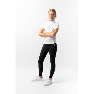 Wedstrijdshirt met korte mouwen en ruches Christel kind Horze Wedstrijdshirt met korte mouwen en ruches Christel kind Horze