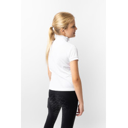 Wedstrijdshirt met korte mouwen en ruches Christel kind Horze Wedstrijdshirt met korte mouwen en ruches Christel kind Horze