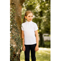 Wedstrijdshirt met korte mouwen en ruches Christel kind Horze Wedstrijdshirt met korte mouwen en ruches Christel kind Horze