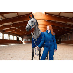 Droogdeken fleece Delémont Horze Arctisch blauw