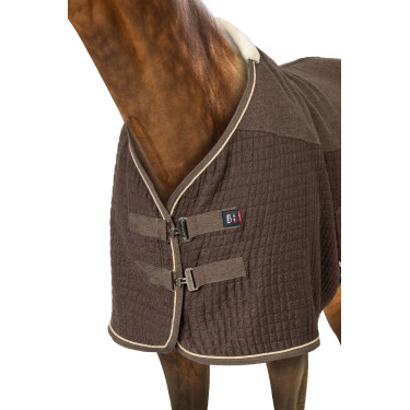 Droogdeken B Vertigo High Altitude van wolmix Bruin modder Beige