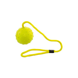 Rubberen bal met touw van 6,5 cm Umbria Equitazione