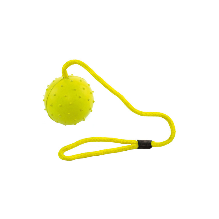 Rubberen bal met touw van 6,5 cm Umbria Equitazione