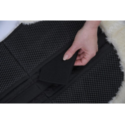 Schokdemper van synthetische bont AntiSlip Covalliero Zwart