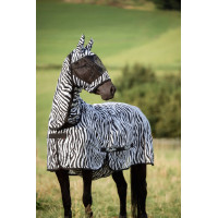 Beschermend vliegenmasker Zebra met oorbescherming Covalliero Zebra Motieven Beschermend vliegenmasker Zebra met oorbescherming Covalliero Zebra Motieven