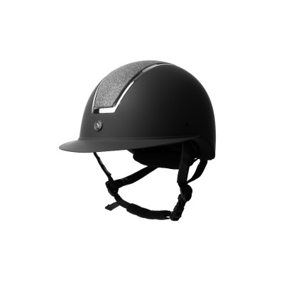 Glanzende Metalen Helm Monarch II Horze Noir / gris foncé
