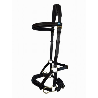 Side-pull leer T van T Havane foncé