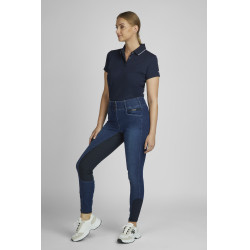 Broek Pikeur Jeans Candela dames full grip Blauw denim