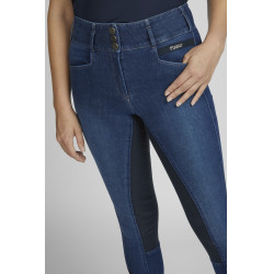 Broek Pikeur Jeans Candela dames full grip Blauw denim
