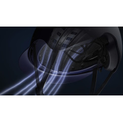 Abus Airluxe Chrome paardrijcap Bleu nuit brillant Abus Airluxe Chrome paardrijcap Bleu nuit brillant