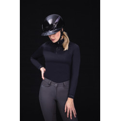 Paardrijcap Abus Airluxe Chroom L.V Glanzend zwart Paardrijcap Abus Airluxe Chroom L.V Glanzend zwart