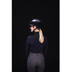 Paardrijcap Abus Airluxe Chroom L.V Glanzend zwart Paardrijcap Abus Airluxe Chroom L.V Glanzend zwart