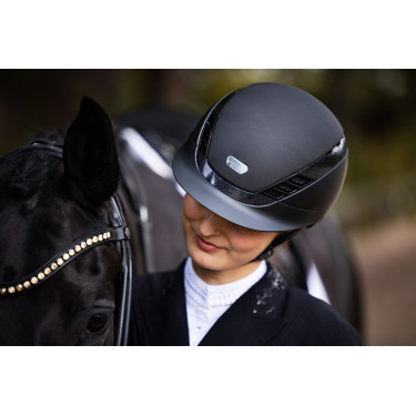 Abus Airluxe Supreme paardrijcap Zwart