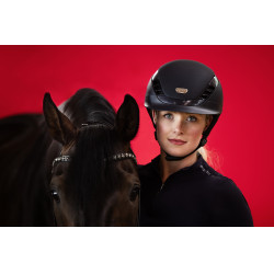 Abus Airluxe Supreme paardrijcap Zwart