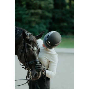 Abus Airluxe Supreme paardrijcap Zwart