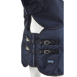 Waterdichte Eskadron Omega deken met fleecevoering en hals Donker marineblauw