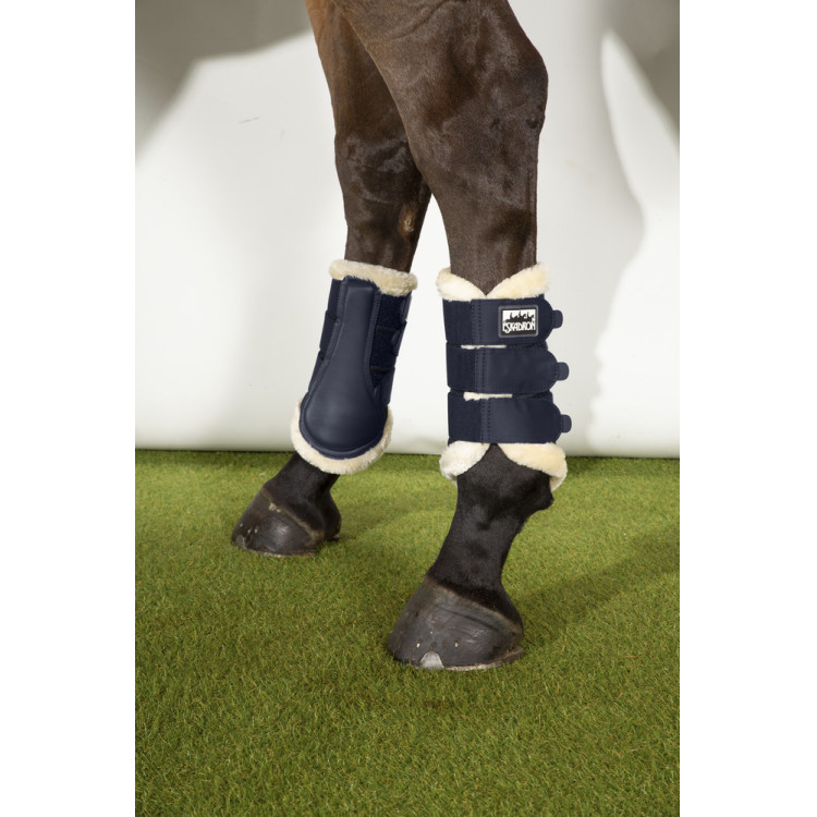 Eskadron Soft Mesh peesbeschermers met imitatiebont