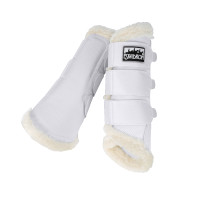 Eskadron Soft Mesh peesbeschermers met imitatiebont Wit