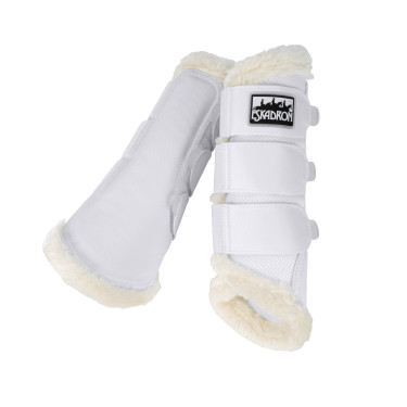 Eskadron Soft Mesh peesbeschermers met imitatiebont Wit