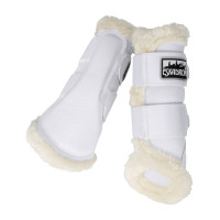 Eskadron Soft Mesh peesbeschermers met imitatiebont Wit