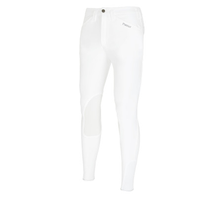 Herenbroek Pikeur Rodrigo kniestukken grip Wit