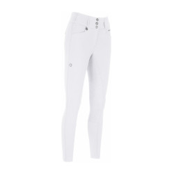 Pikeur Candela damesbroek met kunstlederen zitvlak, hoge taille 1808 Wit