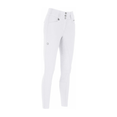 Pikeur Candela damesbroek met kunstlederen zitvlak, hoge taille 1808 Wit