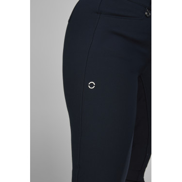 Pikeur Candela damesbroek met kunstlederen zitvlak, hoge taille 1808 Ombre sombre