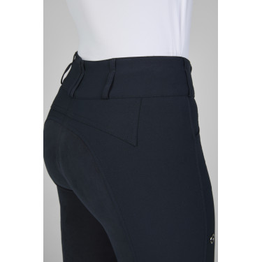 Pikeur Candela damesbroek met kunstlederen zitvlak, hoge taille 1808 Ombre sombre