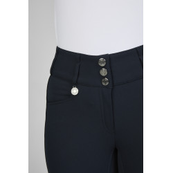 Pikeur Candela damesbroek met kunstlederen zitvlak, hoge taille 1808 Ombre sombre