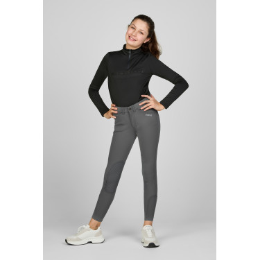 Kinderbroek Pikeur Brooklyn kniestukken grip Lichtgrijs Kinderbroek Pikeur Brooklyn kniestukken grip Lichtgrijs