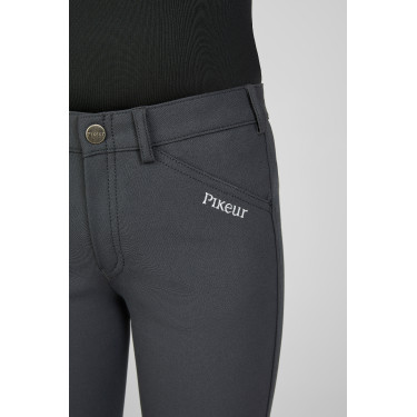 Kinderbroek Pikeur Brooklyn kniestukken grip Donkere schaduw Grijs