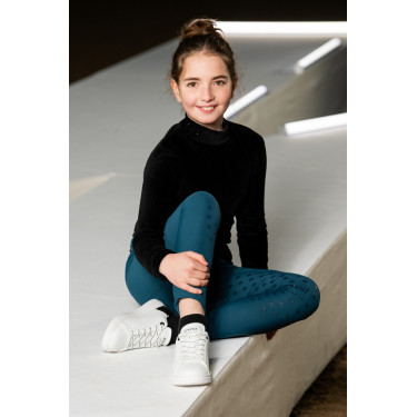 Pikeur Lilith meisjesbroek full grip hoge taille 9105 Diepe oceaan Blauw