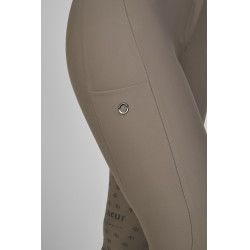 Amia-broek 6805 Pikeur kniestukken grip midhoge taille dames Taupe Bruin