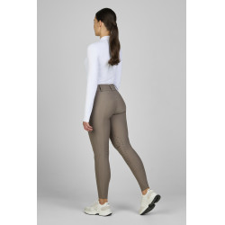 Amia-broek 6805 Pikeur kniestukken grip midhoge taille dames Taupe Bruin