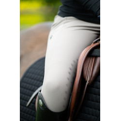 Amia-broek 6805 Pikeur kniestukken grip midhoge taille dames Taupe Bruin