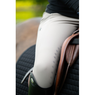 Amia-broek 6805 Pikeur kniestukken grip midhoge taille dames Taupe Bruin