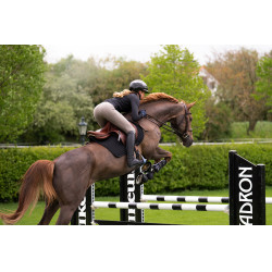 Amia-broek 6805 Pikeur kniestukken grip midhoge taille dames Taupe Bruin