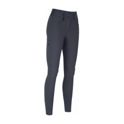 Amia-broek 6805 Pikeur kniestukken grip midhoge taille dames Donkere schaduw Grijs