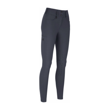 Amia-broek 6805 Pikeur kniestukken grip midhoge taille dames Donkere schaduw Grijs